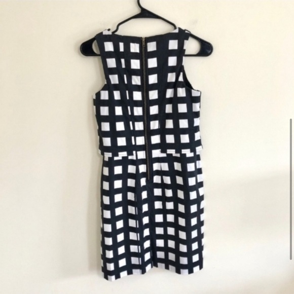 Anthropologie Tabitha Gridway black  white  shift dress, size 6 - Picture 3 of 12